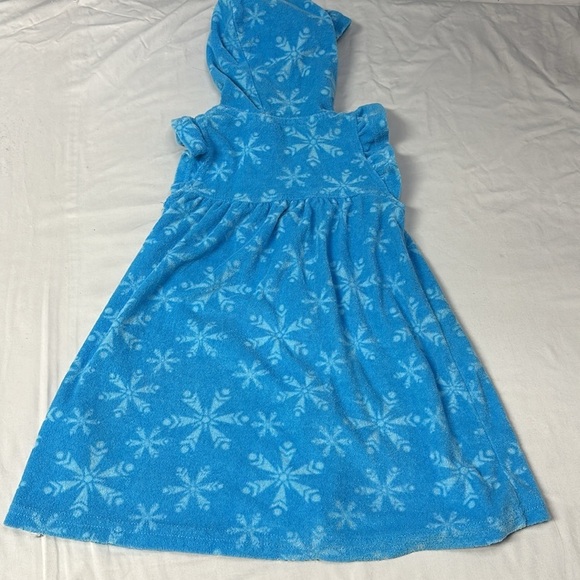 Disney - Frozen full zip hooded terry dress with ruffled cap sleeves. - Picture 4 of 4
